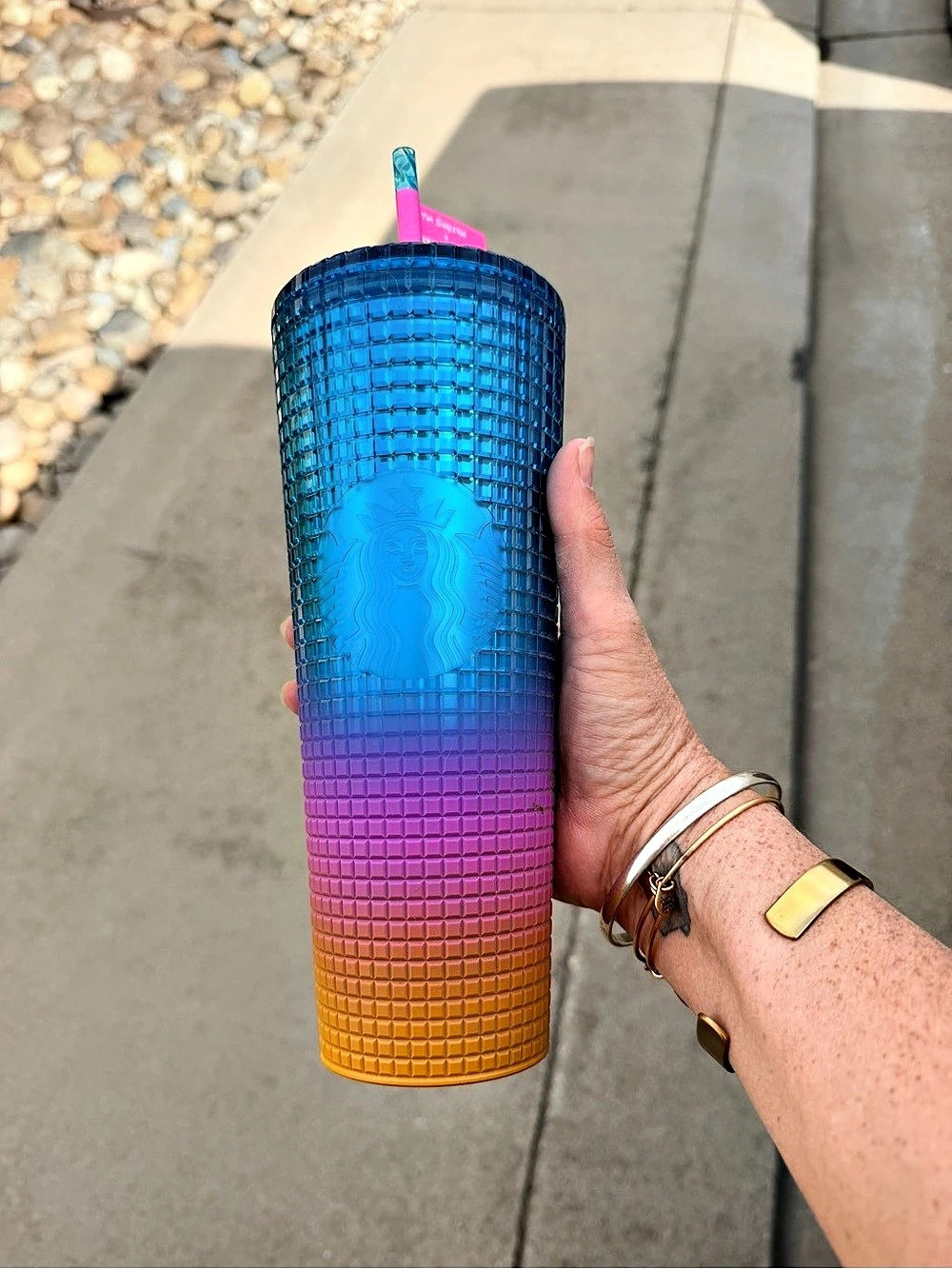 Starbucks Tim Singleton Pride Gradient Studded Cold Cup Tumbler